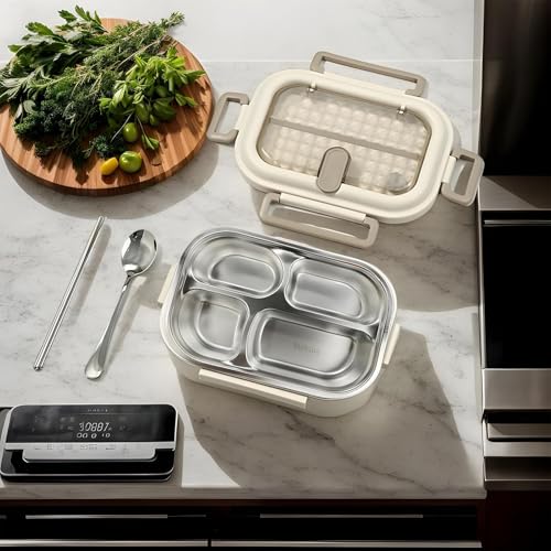 Contenedor de comida isotérmica de acero inoxidable microondable con cuenco para aperitivos 8