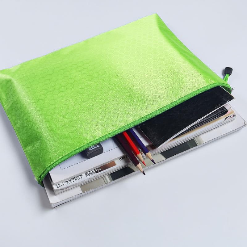 Bolsa de documentos impermeável A4, bolsas A4 com zíper para organizar armazenamento, bolsas com zíper à prova d'água, tamanho carta, sacos de arquivo para quebra-cabeça, jogos de tabuleiro e material