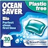 OceanSaver Eco Bio Laundry Detergent Washing Pods – 30 Washes | The Perfect Clean | Skin Friendly, Biodegradable & Scented Capsules | Removes Tough Stains | Vegan, Plastic-Free & Cruelty-Free