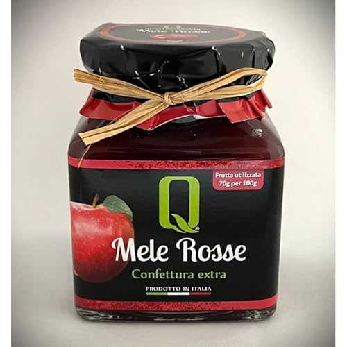 Quattrociocchi extra Premium Roter Apfel Konfitüre, 350g - Extra hoher Fruchtanteil - 70g Roter Apfel auf 100g Marmelade - Premium Qualität aus Italien Cover