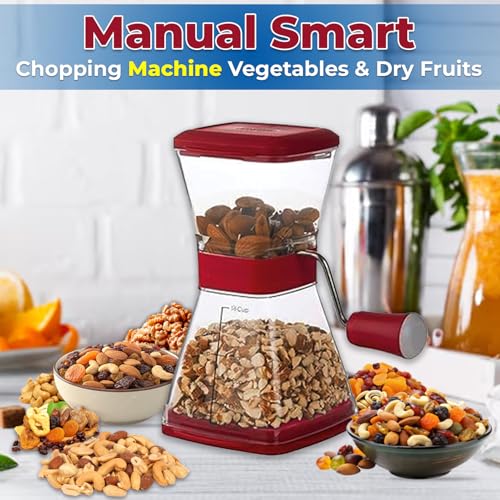 Image of Manual Chilli Cutter for Effortless Chopping Vegetables & Fruits Slicing & Dicing for Onion, Potato & Tomato | Chopping Cutting Set for Daily Use (Maroon)
