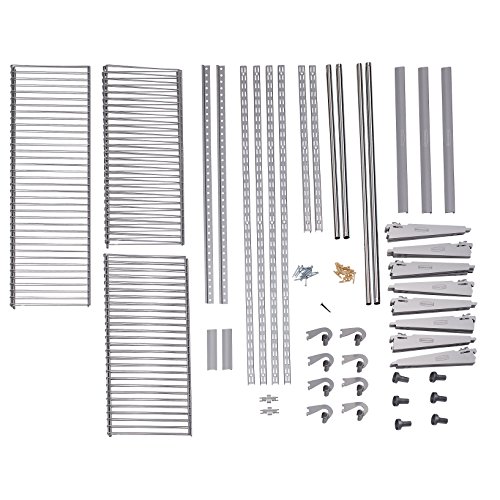 Rubbermaid Configurations Deluxe Closet Kit, Titanium, 3-6 Ft., Wire Shelving Kit With Expandable Shelving And Telescoping Rods, Custom Closet Organization System, Easy Installation #TOP2