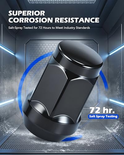 Image of Orion Motor Tech 12x1.5 Lug Nuts Black 20 Piece, M12x1.5 Wheel Lug Nuts Compatible with 2006-2020 Fusion, 2000-2019 Focus, 2001-2023 Escape Aftermarket Wheel