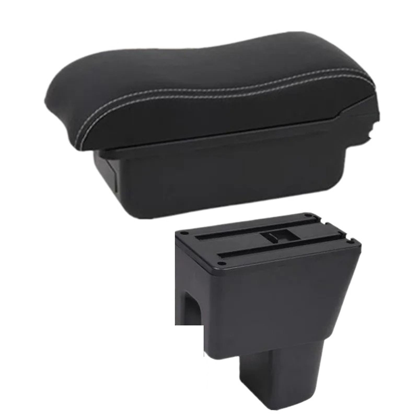 NOKRGQW Car Armrest Box For Suzuki For Celerio Car Armrest Center Storage Box Interior Dedicated Retrofit Accessories(A3 white line No USB)