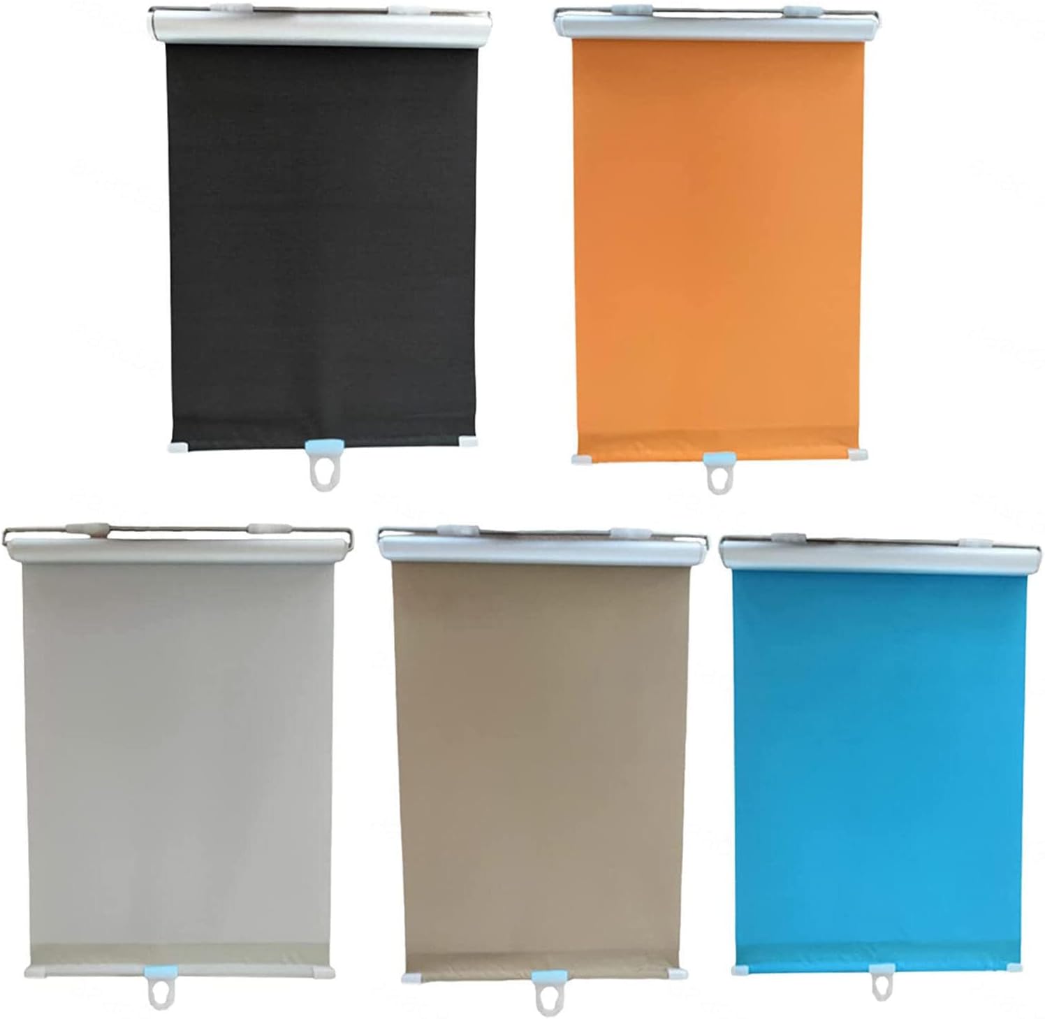 Suction Cup Roller Blinds,no-Drill Roller Blinds,Portable Balcony Curtains,Thermal Insulation and Sun Protection,Temporary Blinds for Windows and Doors,Many Sizes,Grey-60x125cm/24x49in