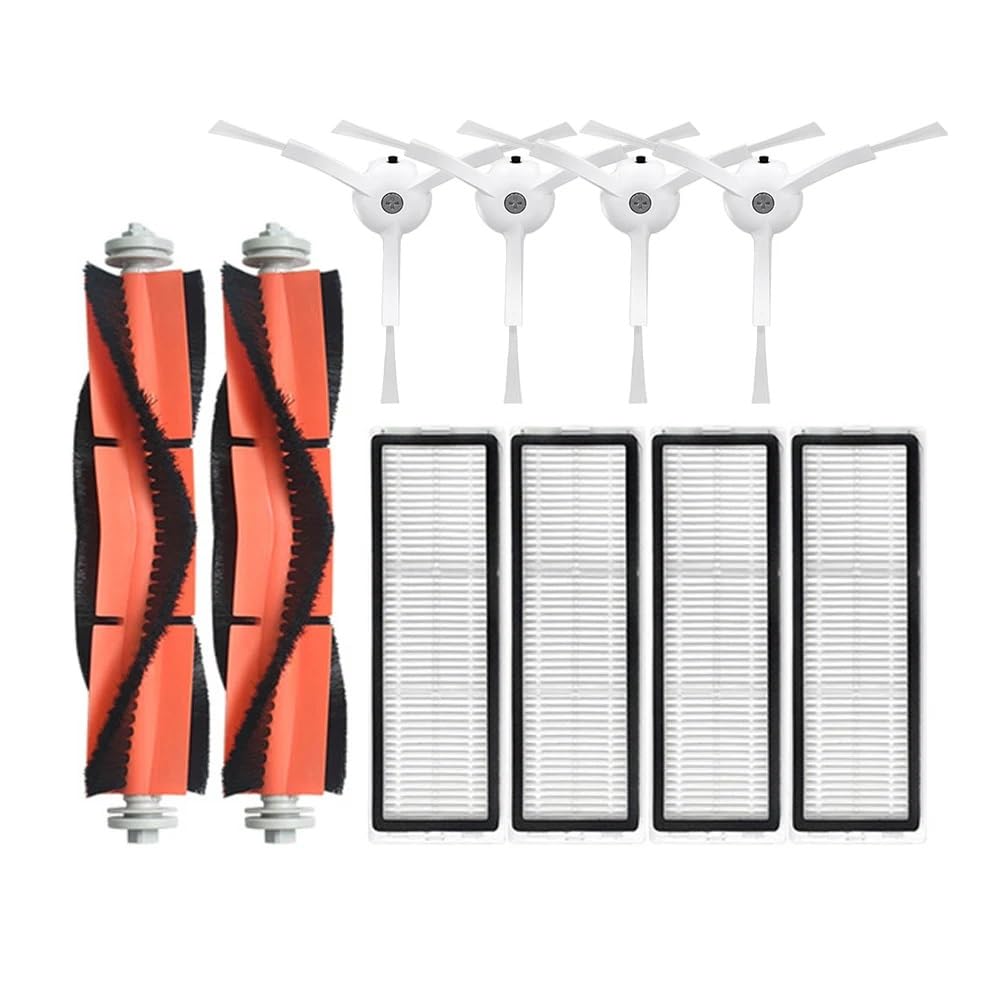 Qklyxr robot vacuum mop cloth Hepa Filter Mop Roller Side Brush Accessories Spare Parts Kit, for Xiaomi, for Mijia 1 1s(2)