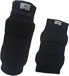 Kit Joelheira E Cotoveleira Para Goleiro De Futsal Am Sports (Preto, Médio)