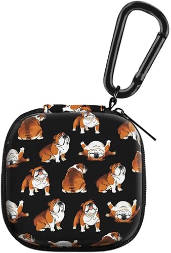 WIRESTER Funda portátil inalámbrica para auriculares, bolsa de almacenamiento de auriculares, soporte para auriculares con mosquetón negro WIRESTER Funda portátil inalámbrica para auriculares, bolsa de almacenamiento de auriculares, soporte para auriculares con mosquetón negro