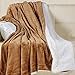 WAVVE Manta Sherpa Reversible 270x230 cm para Cama 180, Manta Sofa Grande, Microfibra, Suave, Caliente, Transpirable para Hogar, Oficina, Viaje (Marrón Claro)