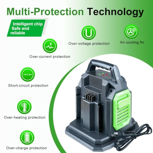 Image of DTK Fast Charging Dual Port Replacement for EGO 56V Charger BA2800 BA4200 BA1400 CH3200 CH5500 CH2800D Rapid Ultra Turbo Battery Charger