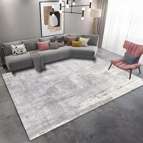 Tapis de style délavé à l'encre de salon lavable et durable