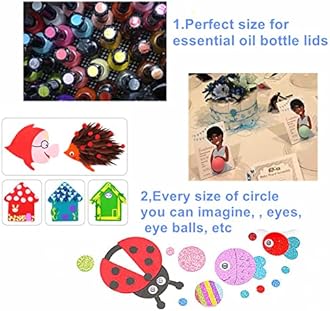 QIQQIKIN 2pcs Circle Cutter(.385"+1/2" Punch Shapes) Circular Punches for Paper Craft Scrapbooking Punches(9.8MM + 12MM Punch) Set D