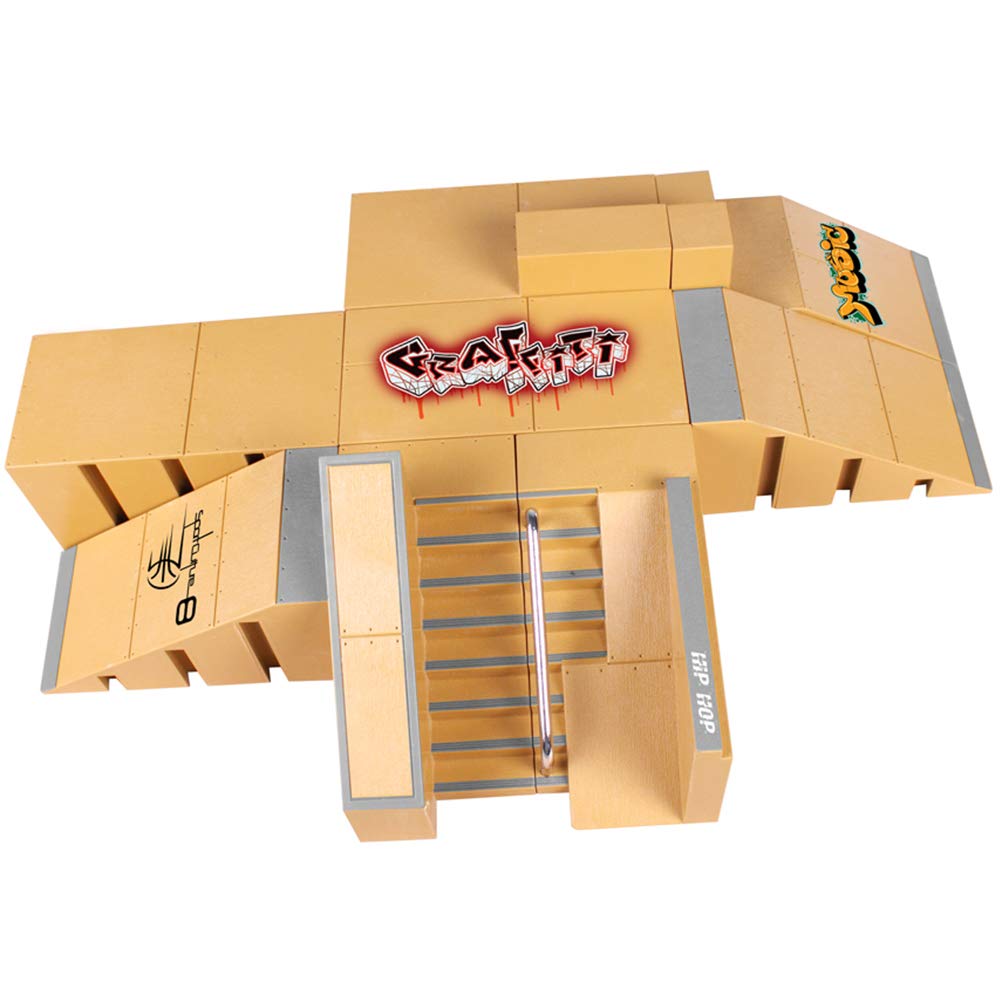 Ultimate Parks Mini Fingers zestaw do deskorolki z 3 panelami palców i rampą do deskorolki Tech Deck, mini deskorolki