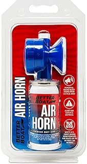 Air Horn Can for Boating & Safety Very Loud Canned Boat Accessories | Hand Held Fog Marine Air Horn for Boat Can and Blow Horn or Mini Small Air Horn Can Compressed Horn Refills Airhorns 1.4oz Can