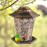 FUNPENY Hanging Wild Bird Feeder, Panorama Gazebo Bird Feeders and Garden Decoration for Bird Watchers and Children (1 Pack)