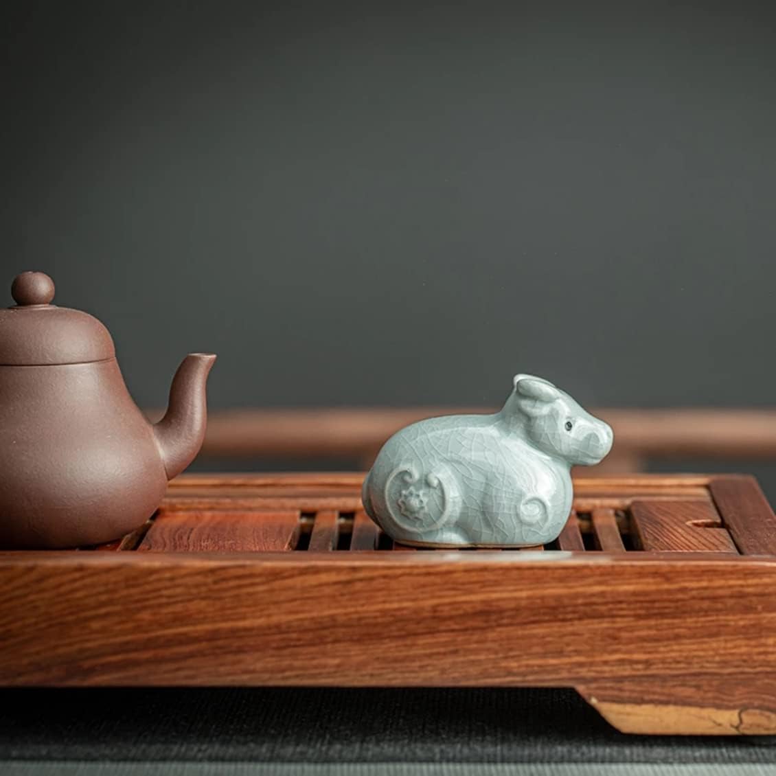 Figura Decorativa de cerámica China Retro con Forma de Caballo para el té: Adorno de Escritorio.