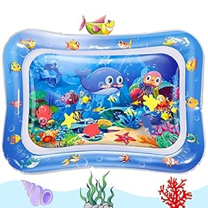 Hitituto Inflatable Tummy Time Mat Premium Baby Water Mat for Infants Toddlers is Neutral Funny Play Activity Center for…