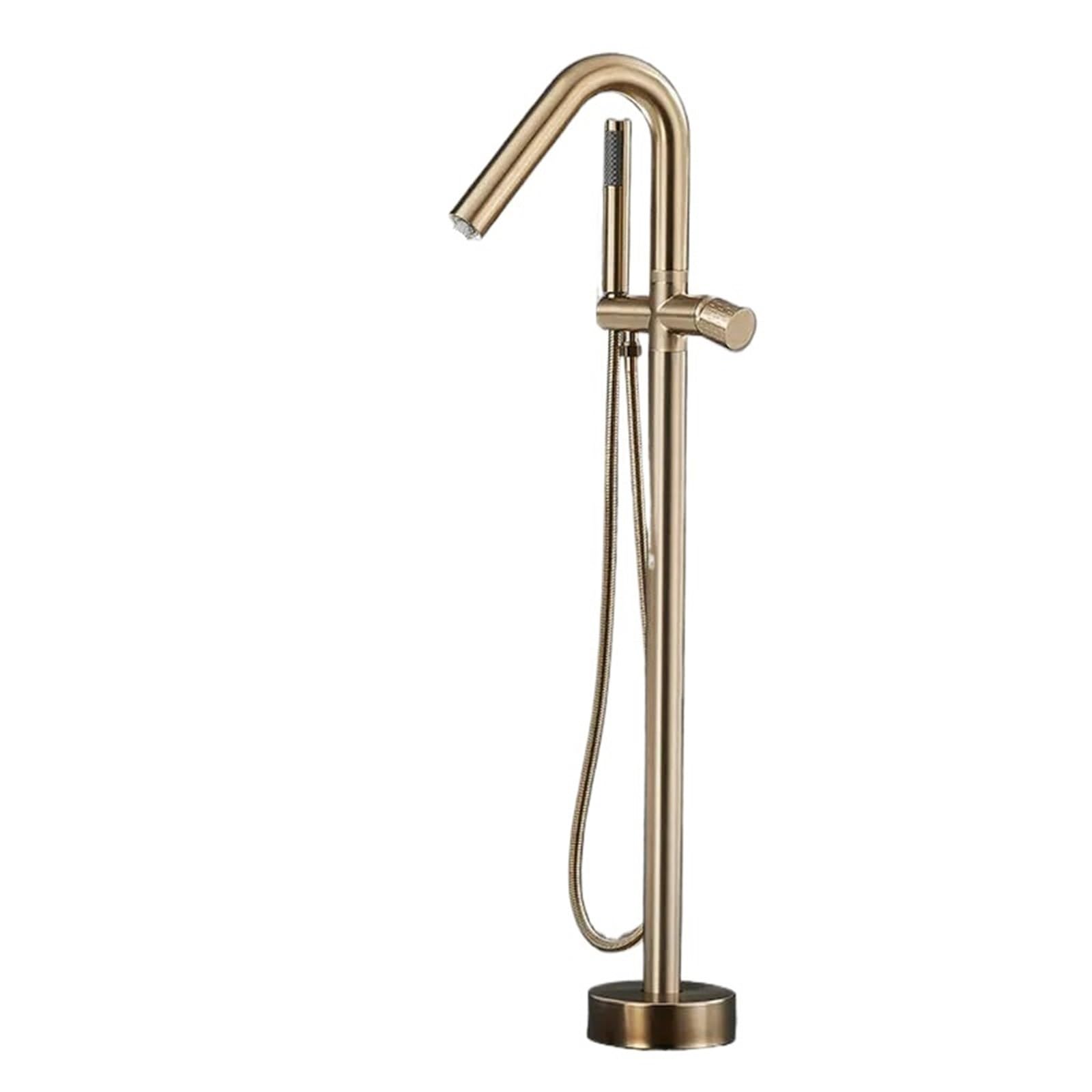 Floor Mounted Tub Filler Faucets Freestanding Bathtub Faucet Bath Stand Alone Shower with Handheld Sprayer