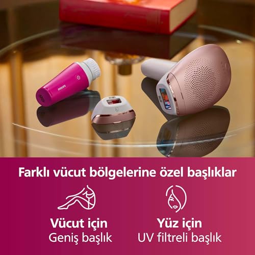 Philips Lumea IPL Tüy Alma Cihazı, Çantalı, Yüz Temizleme Cihazı Hediyeli, Yüz/Vücut/Hassas Bölge Kullanımı, Cilt Tonu Sensörü ile Güvenli Epilasyon BRI924/00