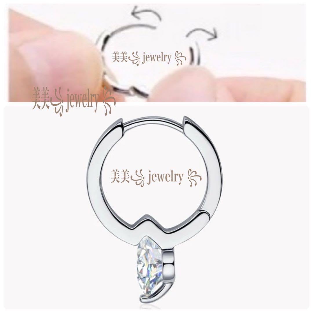 Amazon.co.jp: MP37 モアサナイト フープ ピアス 2CT シルバー 18K 