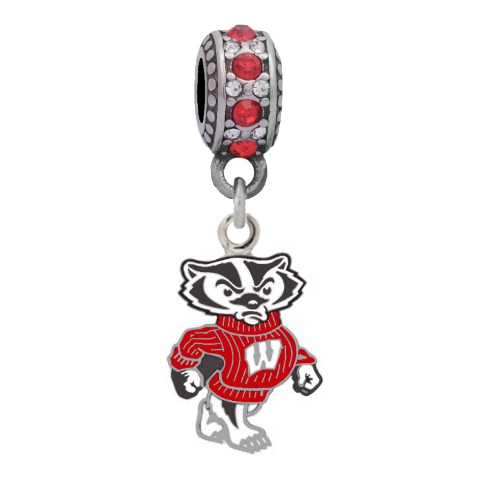 University of Wisconsin Mascot Charm Compatible with Pandora Style Bracelets