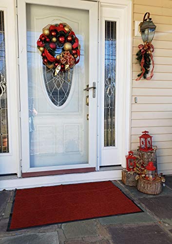 Fani DMF01S 2-Pack Heavy Duty Large Welcome Mat Outdoor Indoor Entrance Doormat Striped Floor Mat Waterproof Rug Front Door Mat Patio Anti-Skid Rubber Back thumb #6