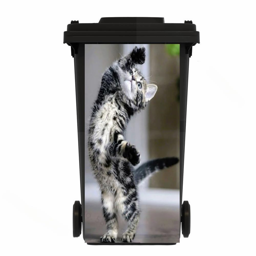 WRYXPL Large Animal Wheelie Bin Stickers, Waterproof PVC Self-Adhesive Dustbin Stickers, for Outdoor Waste Management Decor Decals