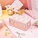 WRAPAHOLIC Reversible Birthday Wrapping Paper - Mini Roll - 17 Inch x 9.8 Feet - Rose Gold Foil and Iridescent Happy Birthday Wrapping Paper for Girls, Women, Baby Shower