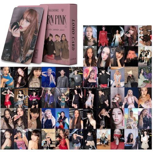 Ya en mundofriki.es: DEFGNOP Kpop Photocards Blackpink, 55 unidades Lomo Tarjetas, BP Born Pink World Tour Blackpink Album Merch para Fans (B)