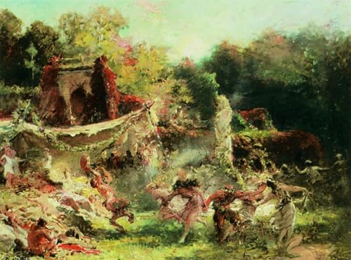 Pinturas famosas arte de graffiti l'orgia primaverile impresión póster Konstantin Makovsky