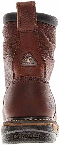 Rocky Men's Iron Clad Eight Inch Steel Toe Work Boot,Brown,10 M US | Image 2