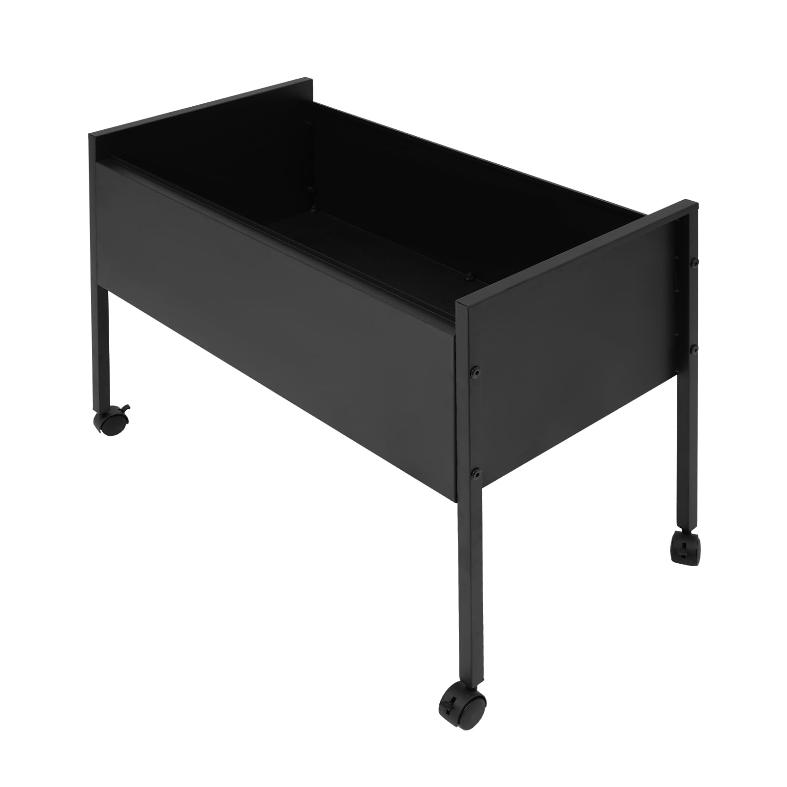 Cassettiera arrotolabile, 30 kg, con ruote e freni universali, in acciaio al carbonio, per ufficio, 80 x 42,5 x 60 cm