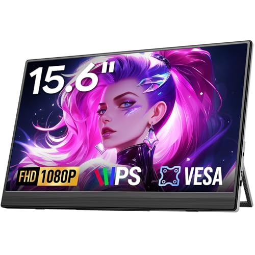 Dopesplay 15.6'' Portable Monitor, FHD 1080P Laptop Screen Extender, Ultra-Slim IPS HDR Travel Display with Speaker, Dual Full-Function USB-C & HDMI External Monitor for Mac PC Phone Xbox PS5 Switch