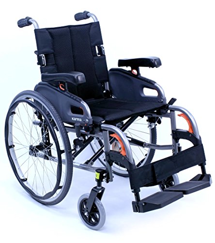 Karman Flexx 28 Lbs Ultra Lightweight Ergonomic Wheelchair With Removable Footrest In Diamond Black #TOP17