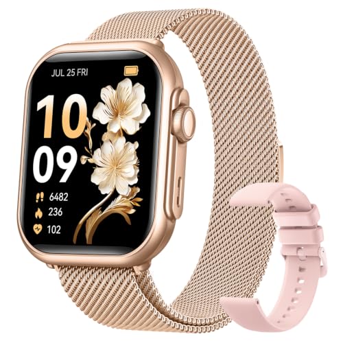 Image of Smart Watch for Android /iPhone, 5ATM Fitness Watches for Women with 110+ Sports Modes, Bluetooth Calls /Messages /App Notifications, Health Monitor Blood Pressure /Heart Rate /SpO2 /Sleep, Gifts for Women