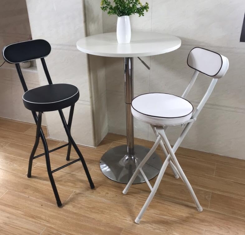 Tabourets de bar pliants lot de 2 avec assise rembourrée confort pub