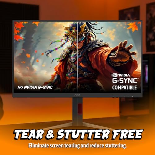 Image of AOC 27 inch Gaming Monitor 4K Mini-LED Dual Mode 320Hz G-SYNC Compat. U27G4XM | 3840x2160 Computer Monitor, 1ms GtG, 4K 160Hz / FHD 320Hz, HDR1000, USB 3.2, HDMI 2.1, Height Adjustable Stand, VESA Mount