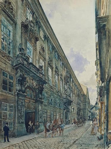 Pintura mural sobre lienzo de la obra de Rudolf Von Alt en Viena, arte elegante de 60x90cm