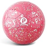 PP PICADOR Tamaño 3 Pelota de fútbol, Pelota de fútbol Brillante para niños con Bomba, Pelotas de Juguete para niñas y niños (Rosa)
