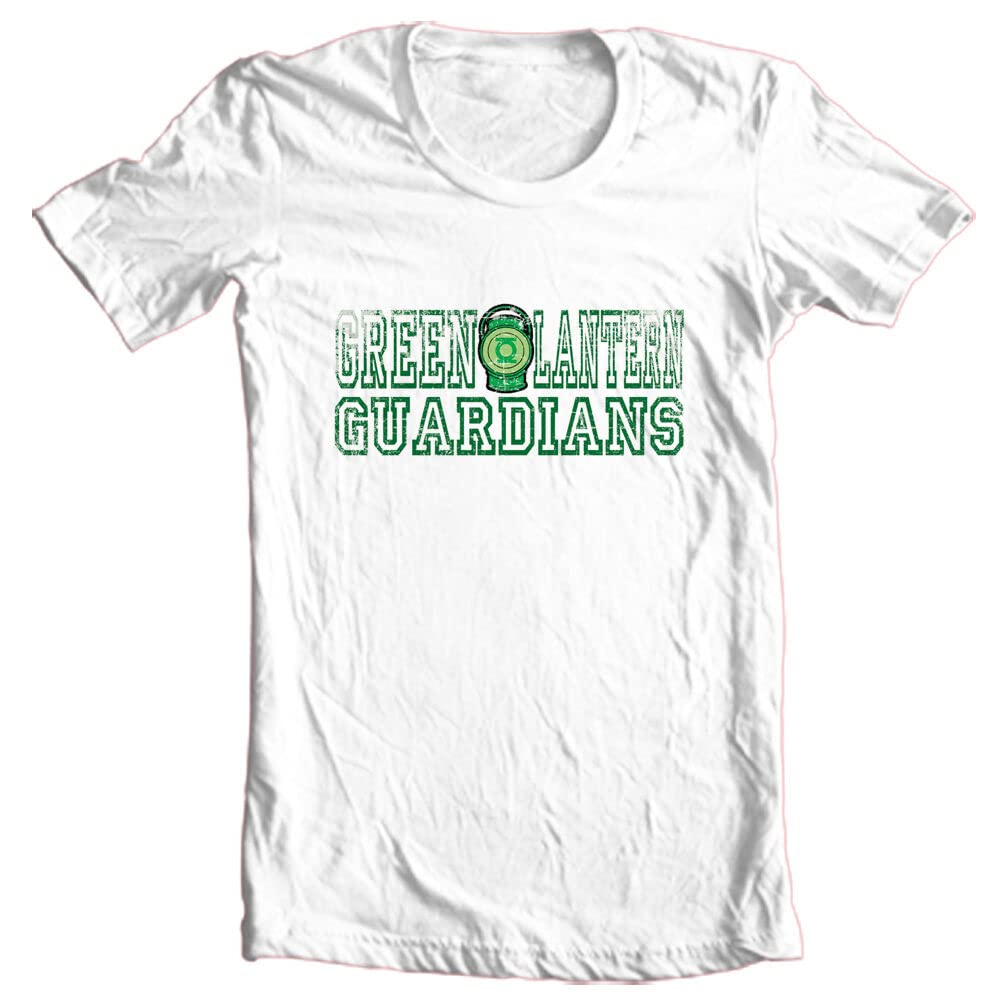 APSRA RETAILGreen Lantern Guardians T-Shirt Comics Adult Regular fit White Cotton tee DCO52 Casual T-Shirt Half Sleeve Round Neck Printed Men's t Shirt(_XXL)