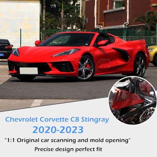 Aluminum Alloy Rear Engine Covers Left Right Engine Case Guards Protector Splash Shield Compatible with Chevrolet Corvette C8 2020-2023, Engine Bay Panel Cover, C8 Accessories 2PCS (red) by CHEAYAR - Image 6