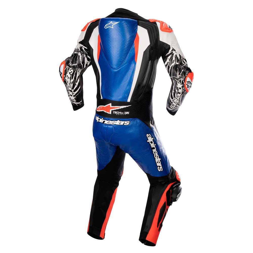 Alpinestars Absolute V2 One-Piece Leather Suit (50) (BLACK/BLUE/WHITE/RED)