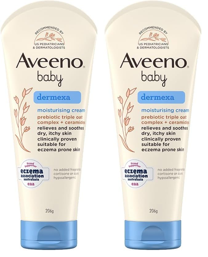 Image of Aveeno Baby Dermexa Moisturising Cream 206g (Pack of 2)