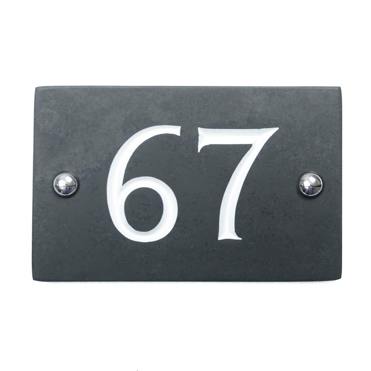 Slate Engraved House Number 67