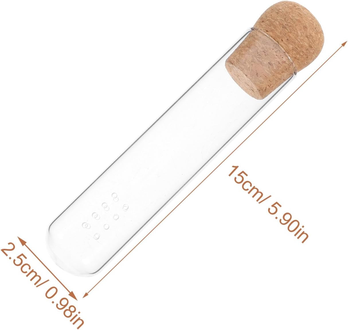 PRETYZOOM Glass Tea Infuser Tea Filter for Loose Leaf 5.90 in Test Tube Strainer with Cork Lid Reusable Brewer for Home Office Travel Accessories