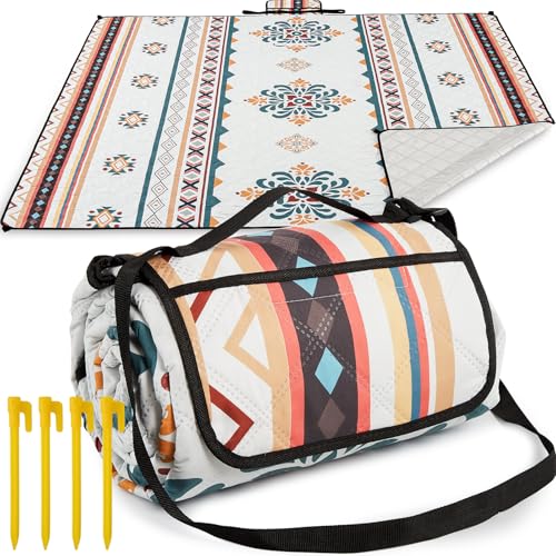 HAUSPROFI Extra Large Picnic Blanket 80"x80" – Waterproof Outdoor Mat