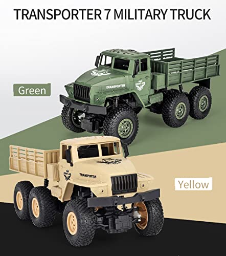 Image of Magicwand 1:16 Scale R /C Rechargeable 4 Wheel Drive Off-Road US Military Truck with LED Headlights【Pack of 1】【Military or Brown】