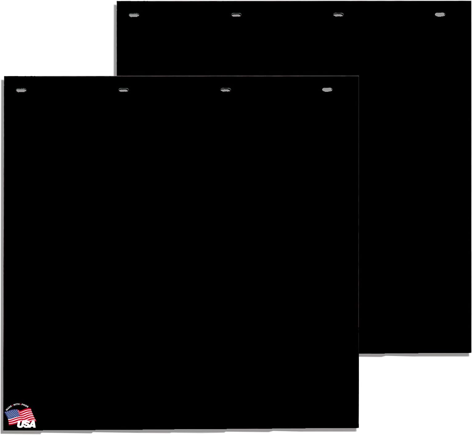 Buyers Products RC24PPB Black Polymer Mud Flaps, 24x24 Inch, Super Durable, Cold Weather Resistant, Impact Resistant Splash Guards for Trucks, Semi Trucks & Trailers, Mud Flaps are NOT Rubber, 2 Pack