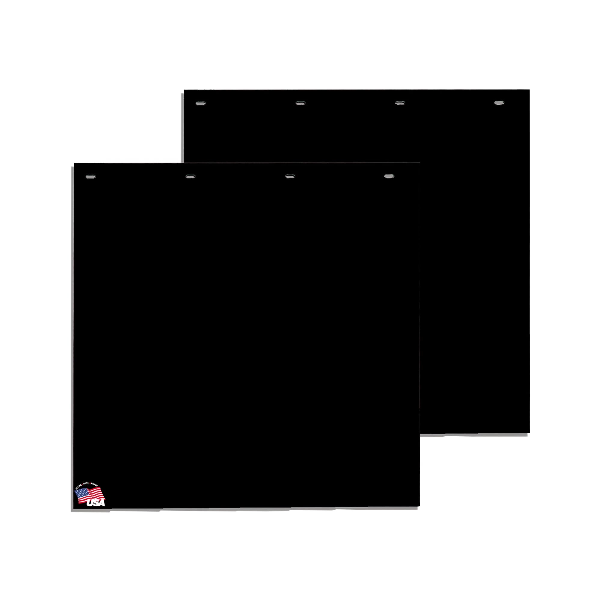 Buyers Products RC24PPB Black Polymer Mud Flaps, 24x24 Inch, Super Durable, Cold Weather Resistant, Impact Resistant Splash Guards for Trucks, Semi Trucks & Trailers, Mud Flaps are NOT Rubber, 2 Pack