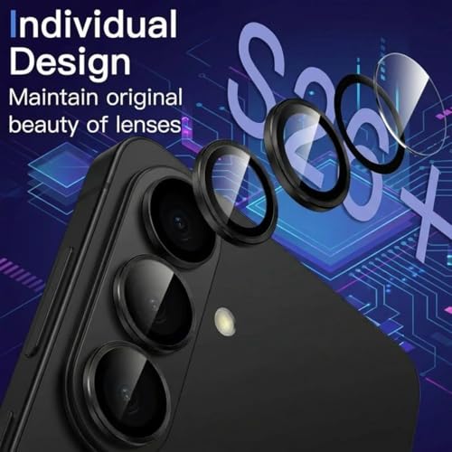 Image of Camera Lens Protector for Samsung Galaxy S26 / S26 Plus Black AR AF Coated 9H Tempered Glass Camera Guard, Anti Drop, Scratch Resistant Camera Lens, Case Friendly Waterproof Heavy Duty UHD Clear Camera Cover